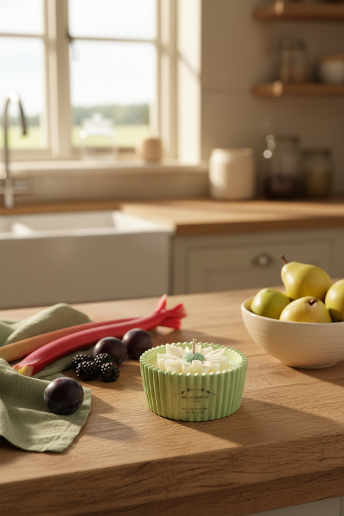 Black Plum & Rhubarb lifestyle home setting