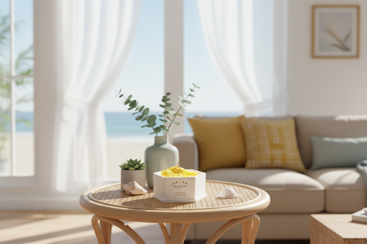 Paradise Beach candle lifestyle scene