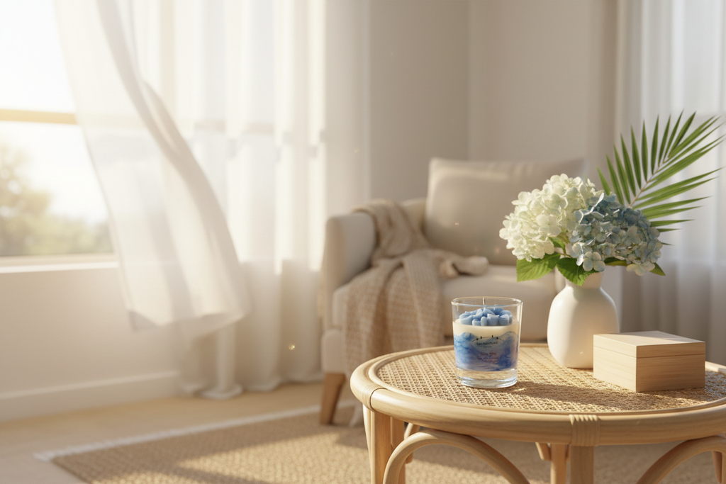 Solaris Blanc candle lifestyle scene